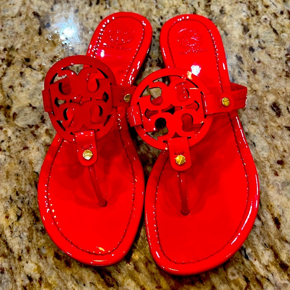 Red Tory Burch Miller Sandals